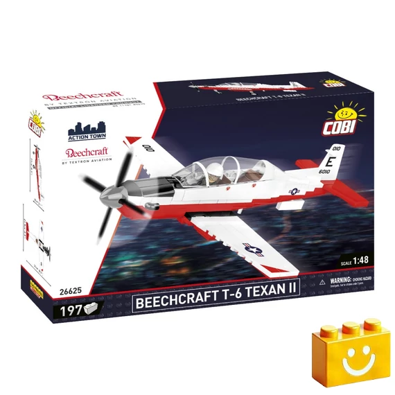 Termékkép a dobozról -COBI-26625 – Beechcraft T-6 Texan II (Navy) – 100% kompatibilis minden más kedvelt márkával