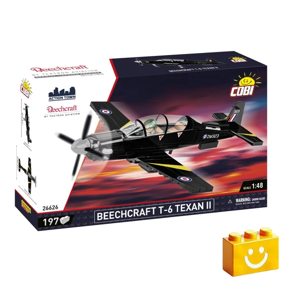 Termékkép a dobozról -COBI-26626 – Beechcraft T-6 Texan II (RAF) – 100% kompatibilis minden más kedvelt márkával