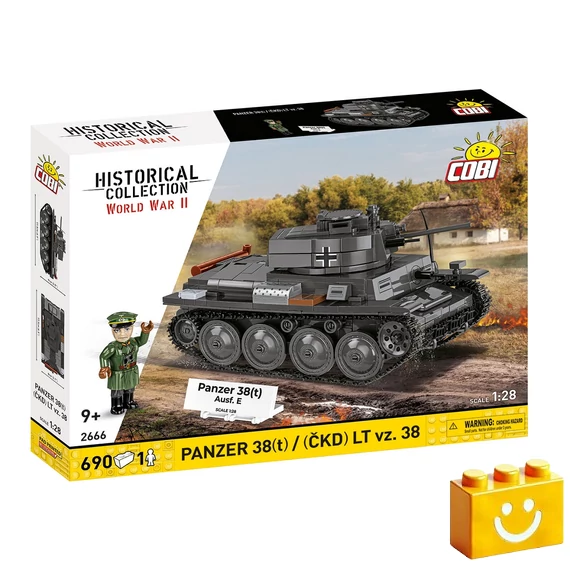 Termékkép a dobozról - COBI 2666 - Panzer 38(t) / (ČKD) LT vz.38 - 2 az 1-ben könnyű harckocsi