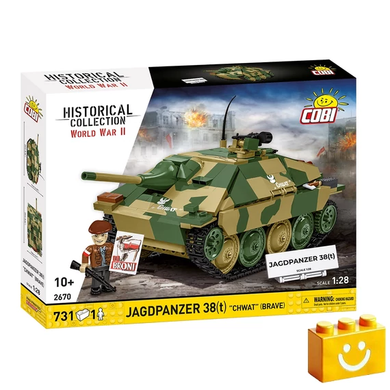 Termékkép a dobozról - COBI 2670 Jagdpanzer 38(t), Chwat, Brave, páncélvadász, varsói felkelés, német harcjármű,