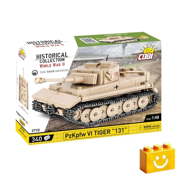 Termékkép a dobozról -COBI-2710 – Panzer VI Tiger '131' nehéz harckocsi – 100% kompatibilis minden más kedvelt márkával