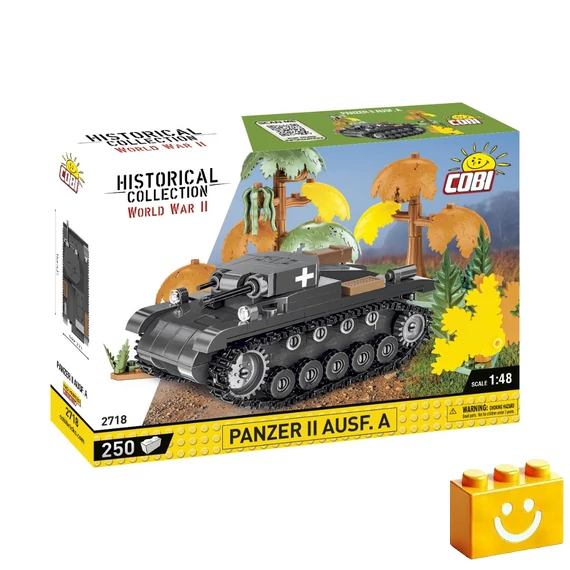Termékkép a dobozról -COBI-2718 – Panzer II Ausf. A könnyű harckocsi – 100% kompatibilis minden más kedvelt márkával