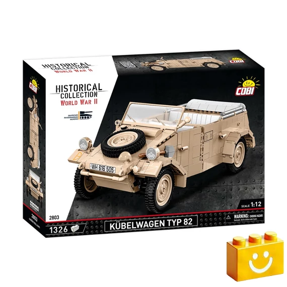 Termékkép a dobozról -COBI-2803 – Kübelwagen Type 82 német terepjáró – 100% kompatibilis minden más kedvelt márkával