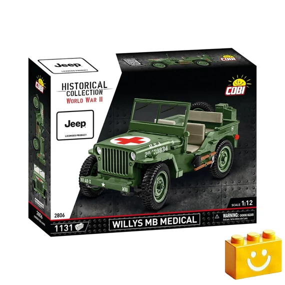 Termékkép a dobozról -COBI-2806 – Willys MB orvosi terepjáró – 100% kompatibilis minden más kedvelt márkával