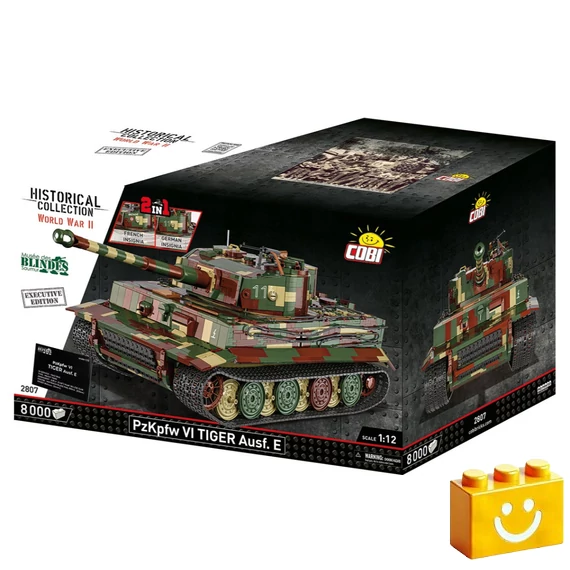 Termékkép a dobozról -COBI-2807 – PzKpfw VI Tiger – 2 az 1-ben – 100% kompatibilis minden más kedvelt márkával