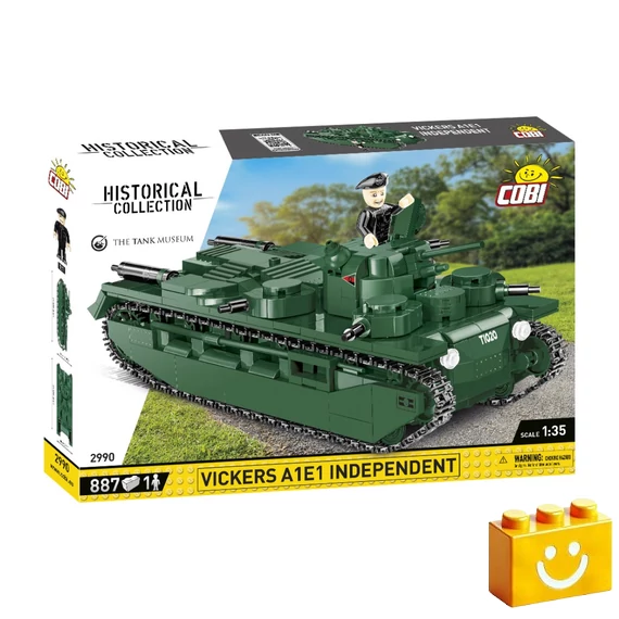 Termékkép a dobozról -COBI-2990 - Vickers A1E1 Independent Nehéz Harckocsi - 100% kompatibilis minden más kedvelt márkával
