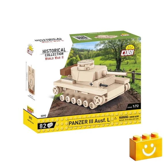 Termékkép a dobozról -COBI-3090 – Panzer III Ausf. L – német közepes harckocsi – 100% kompatibilis minden más kedvelt márkával
