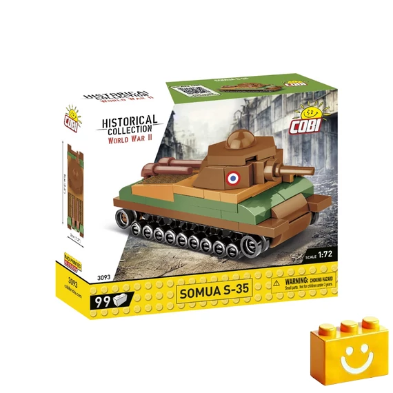 Termékkép a dobozról -COBI-3093 – SOMUA S-35 – francia közepes harckocsi – 100% kompatibilis minden más kedvelt márkával