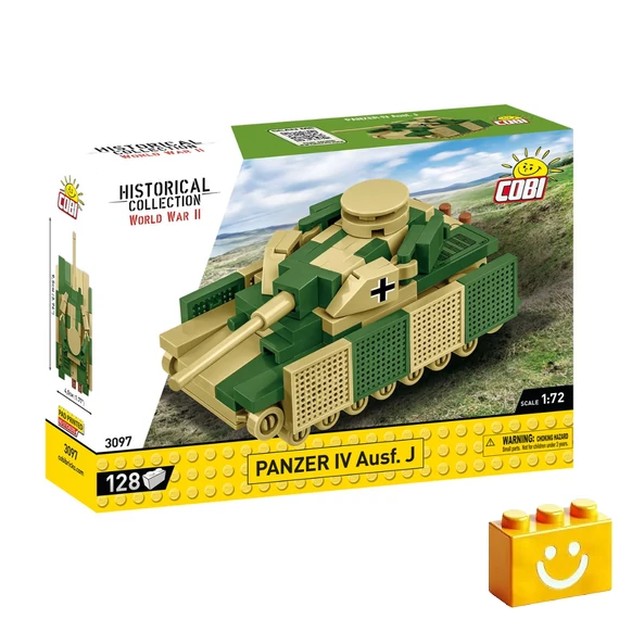 Termékkép a dobozról -COBI-3097 – Panzer IV Ausf. J – német közepes harckocsi – 100% kompatibilis minden más kedvelt márkával