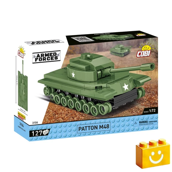 Termékkép a dobozról -COBI-3104 – Patton M48 – amerikai közepes harckocsi – 100% kompatibilis minden más kedvelt márkával