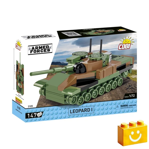 Termékkép a dobozról -COBI-3105 – Leopard I – német közepes harckocsi – 100% kompatibilis minden más kedvelt márkával