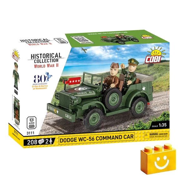 Termékkép a dobozról -COBI-3111 – Dodge WC-56 Command Car – amerikai parancsnoki jármű – 100% kompatibilis minden más kedvelt márkával