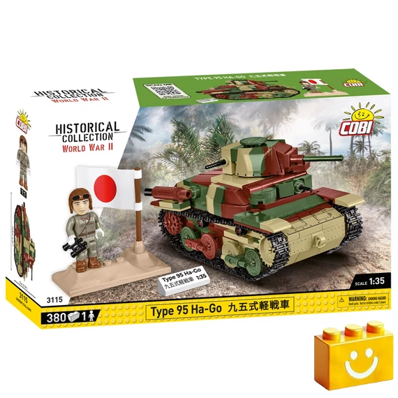 Termékkép a dobozról -COBI-3115 – Type 95 Ha-Go – japán könnyű harckocsi – 100% kompatibilis minden más kedvelt márkával