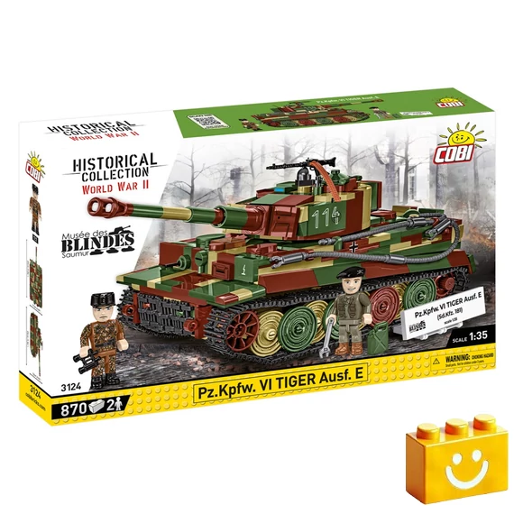 Termékkép a dobozról -COBI-3124 – Panzerkampfwagen VI Tiger Ausf. E – 100% kompatibilis minden más kedvelt márkával