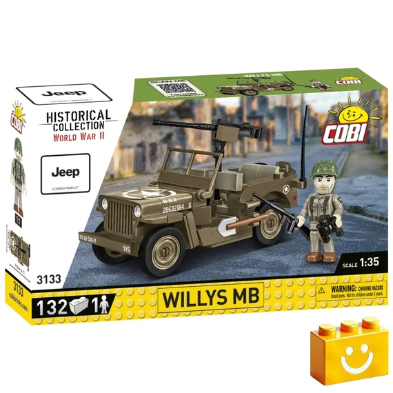 Termékkép a dobozról -COBI-3133 – Willys MB terepjáró – 100% kompatibilis minden más kedvelt márkával