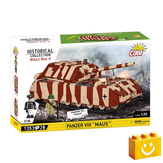 Termékkép a dobozról - COBI 3138 - Panzerkampfwagen VIII Maus - német szupernehéz harckocsi 