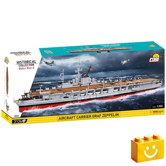 Termékkép a dobozról -COBI-4826 – Graf Zeppelin – német repülőgép-hordozó – 100% kompatibilis minden más kedvelt márkával