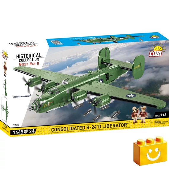 Termékkép a dobozról -COBI-5739 – B-24D Liberator – amerikai nehézbombázó – 100% kompatibilis minden más kedvelt márkával