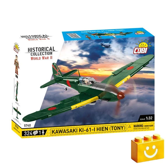 Termékkép a dobozról -COBI-5740 – Kawasaki Ki-61-I Hien „Tony” – japán vadászrepülőgép – 100% kompatibilis minden más kedvelt márkával