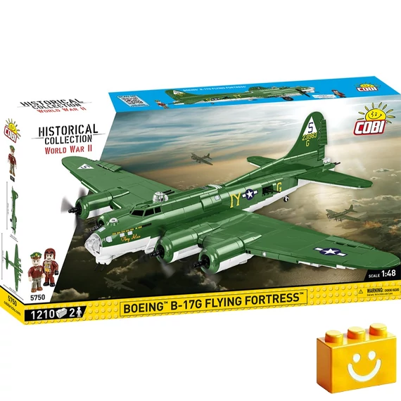 Termékkép a dobozról -COBI-5750 – B-17G Flying Fortress – amerikai nehézbombázó – 100% kompatibilis minden más kedvelt márkával