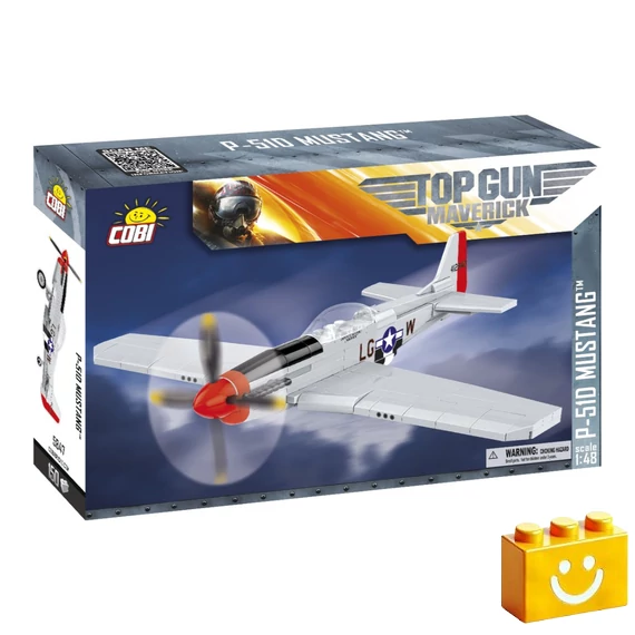 Termékkép a dobozról - COBI 5847 - P-51D Mustang vadászrepülőgép mini építőjáték