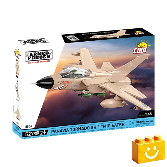 Termékkép a dobozról -COBI-5854 – Panavia Tornado GR.1 „MiG Eater” – Öbölháborús vadászbombázó – 100% kompatibilis minden más kedvelt márkával