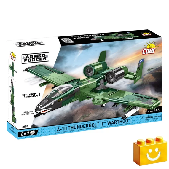 Termékkép a dobozról -COBI-5856 – A-10 Thunderbolt II Warthog – Csatarepülőgép – 100% kompatibilis minden más kedvelt márkával