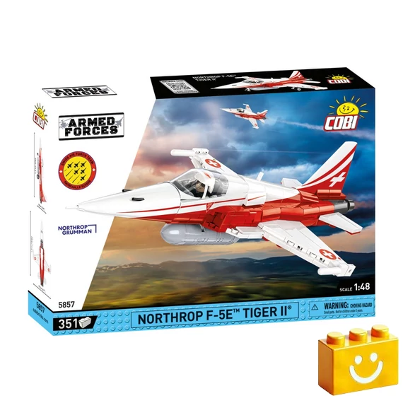Termékkép a dobozról -COBI-5857 – Northrop F-5E Tiger II – Könnyű vadászgép – 100% kompatibilis minden más kedvelt márkával