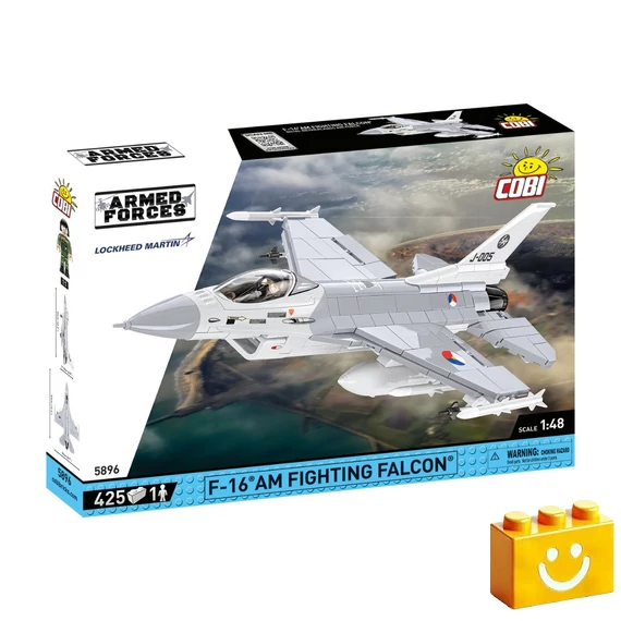 Termékkép a dobozról -COBI-5896 – F-16AM Fighting Falcon – NATO vadászgép – 100% kompatibilis minden más kedvelt márkával
