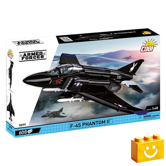 Termékkép a dobozról -COBI-5899 – F-4S Phantom II 'Black Bunny' – Tesztrepülő – 100% kompatibilis minden más kedvelt márkával