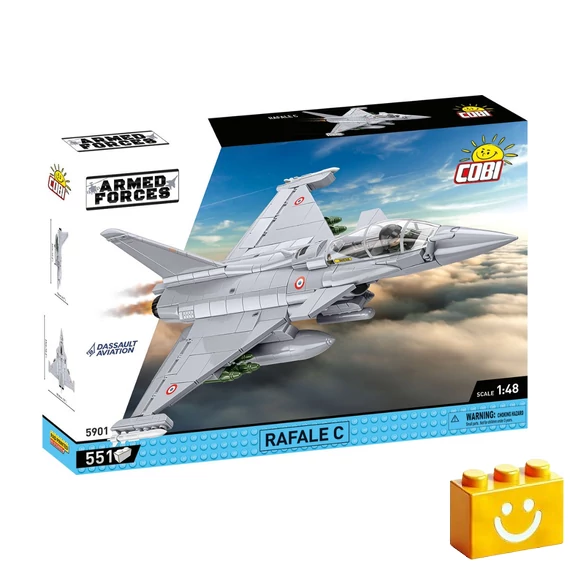 Termékkép a dobozról -COBI-5901 – Dassault Rafale C – Francia többcélú vadászgép – 100% kompatibilis minden más kedvelt márkával