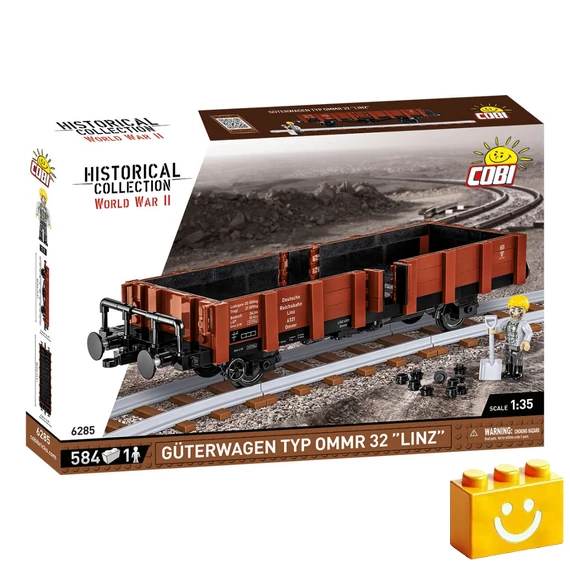 Termékkép a dobozról - COBI 6285 – Güterwagen Typ Ommr 32 "LINZ" tehervagon építőjáték