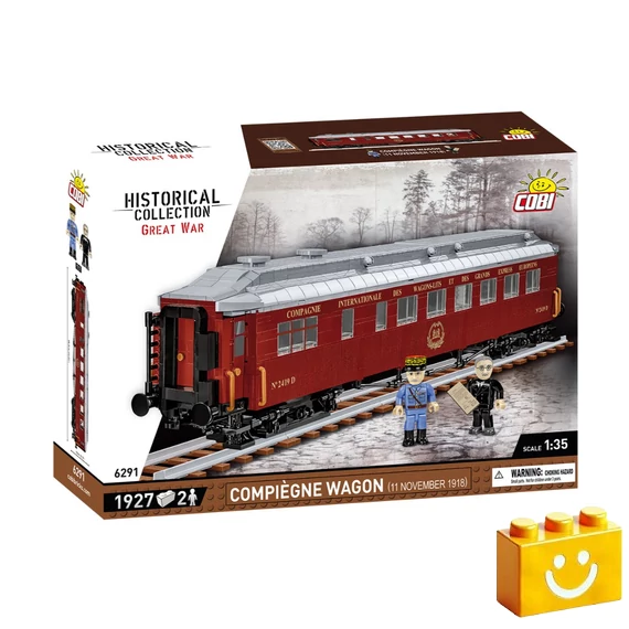Termékkép a dobozról - COBI 6291 - Compiègne Wagon 1918 vasúti kocsi  építőjáték