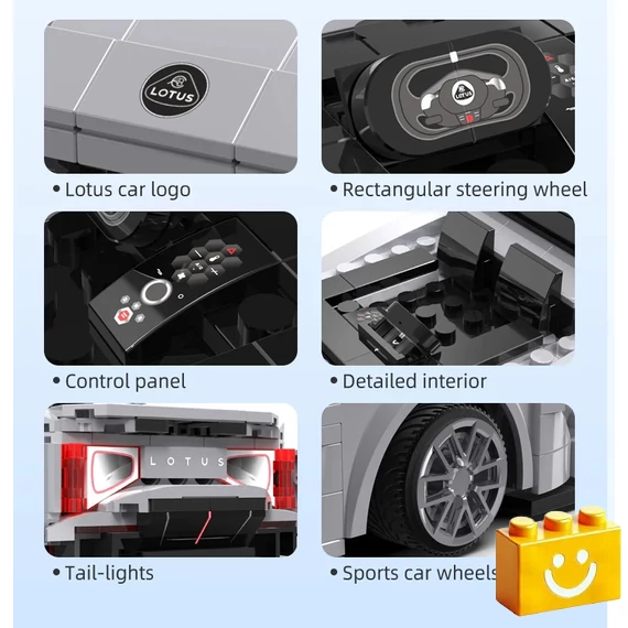 CaDA C51071W Távirányítós Lotus Evija versenyautó építőjáték