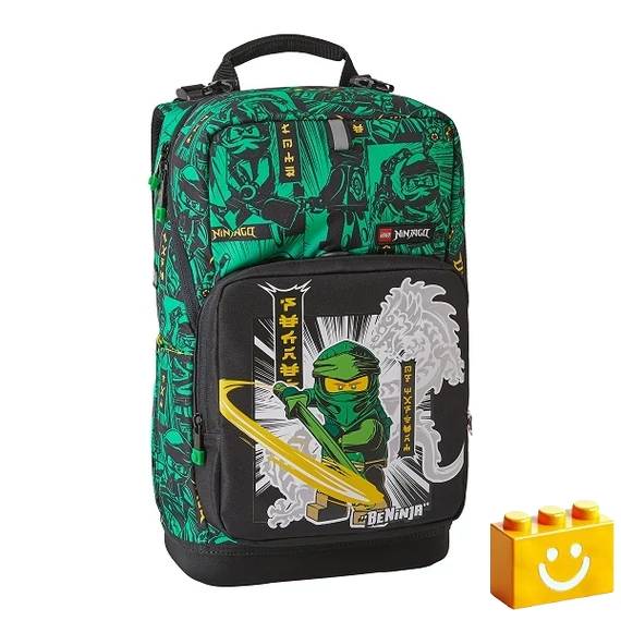 Termékkép a dobozról - LEGO® Kiegészítő - Ninjago Green Optimo iskolatáska + felcsatolható tornazsák