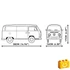 Kép 9/12 - COBI 24361 - Volkswagen T2a Camper Van - Executive Edition - klasszikus lakóautó modell - 100% kompatibilis minden más kedvelt márkával