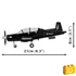 Kép 5/8 - COBI 26626 – Beechcraft T-6 Texan II (RAF) építőjáték – 100% kompatibilis minden más kedvelt márkával