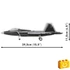 Kép 3/8 - COBI-5855 – Lockheed F-22 Raptor – Lopakodó vadászgép építőjáték – 100% kompatibilis minden más kedvelt márkával