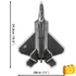 Kép 4/8 - COBI-5855 – Lockheed F-22 Raptor – Lopakodó vadászgép építőjáték – 100% kompatibilis minden más kedvelt márkával