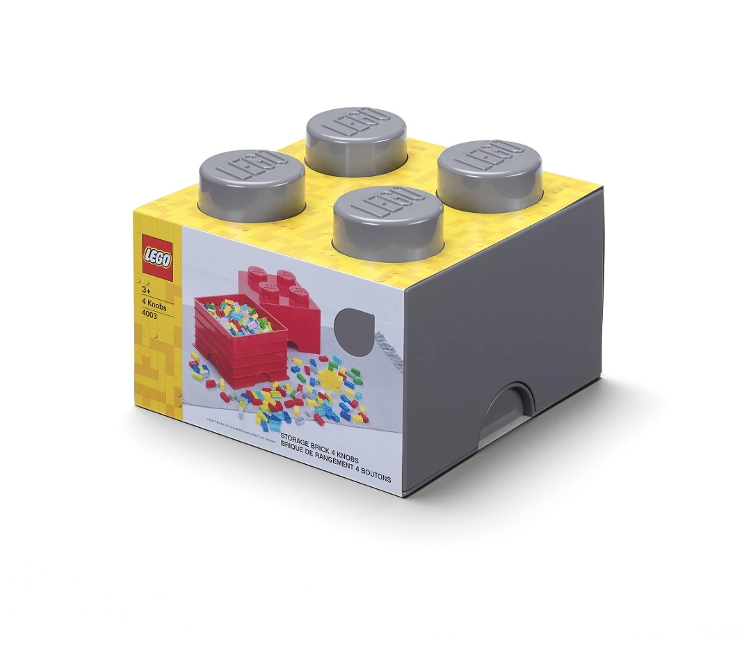 LEGO® Kiegészítő - Tároló doboz 4-es szürke