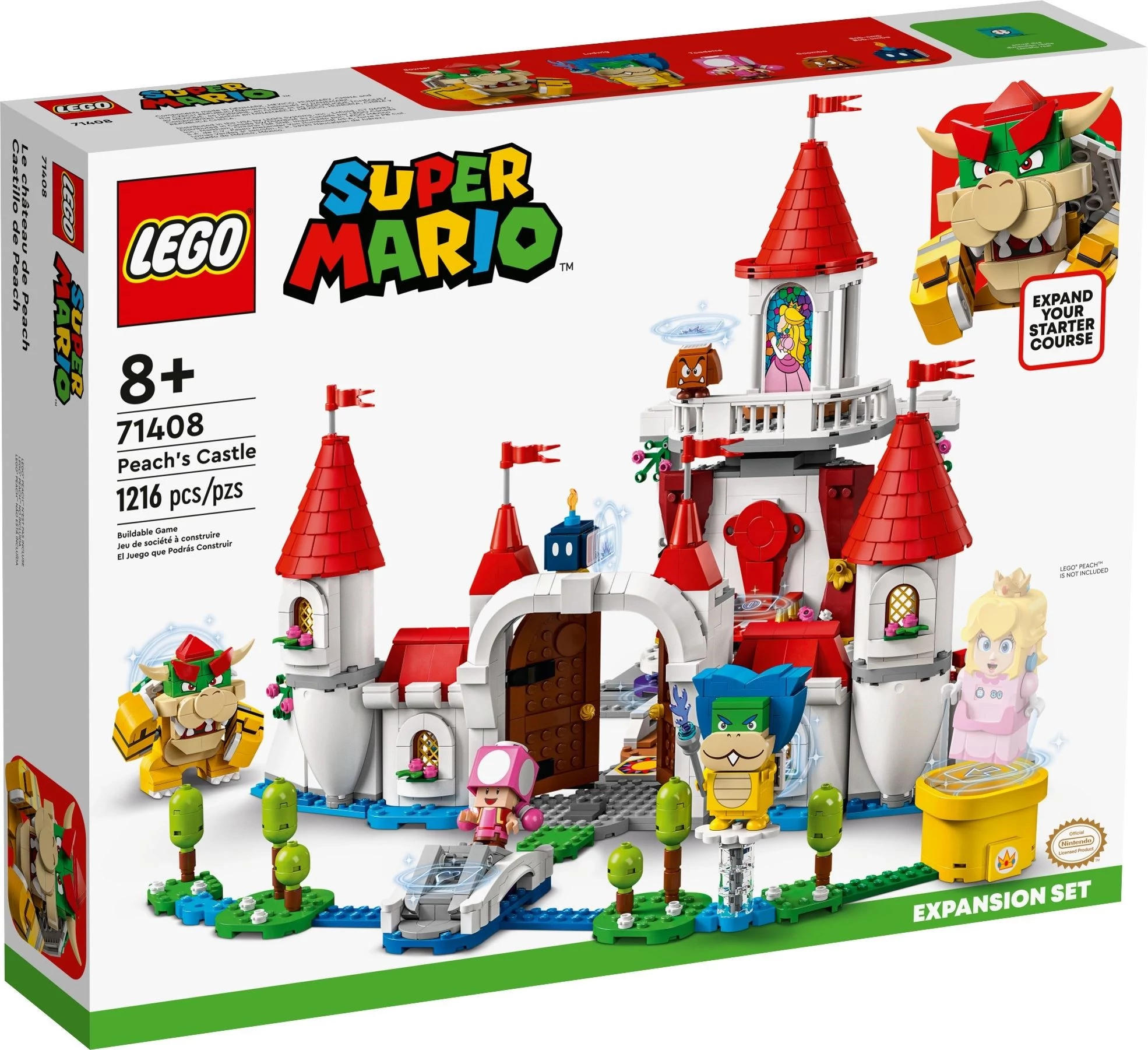 LEGO® Super Mario 71408 Peach kastélya kiegészítő szett