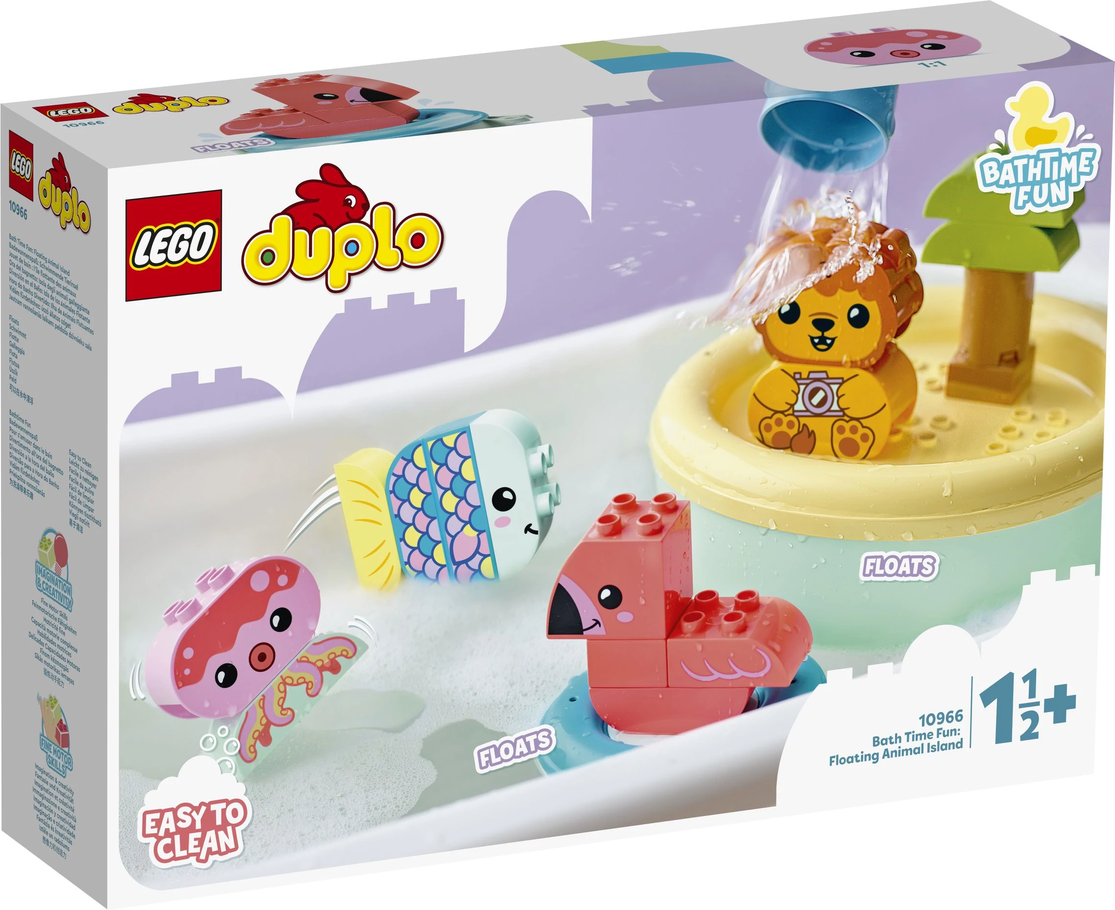 LEGO® DUPLO 10966 Vidám fürdetéshez: úszó állatos sziget