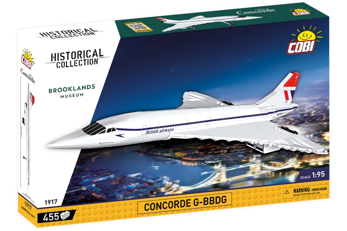 COBI-1917 - Concorde G-BBDG  építőjáték – 100% kompatibilis minden más kedvelt márkával