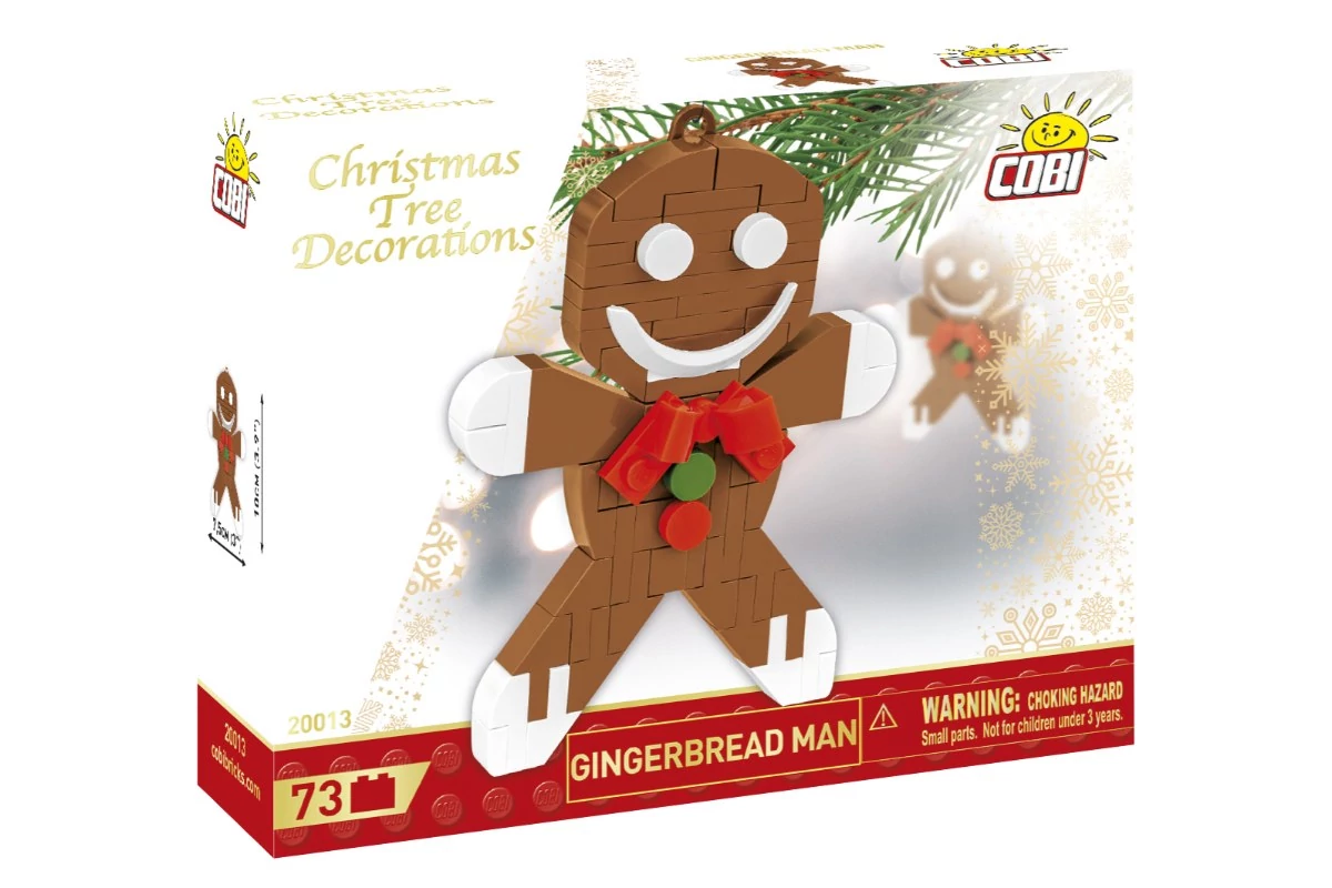 COBI 20013 – Karácsonyfadísz – Mézeskalács ember építőjáték – 100% kompatibilis minden más kedvelt márkával