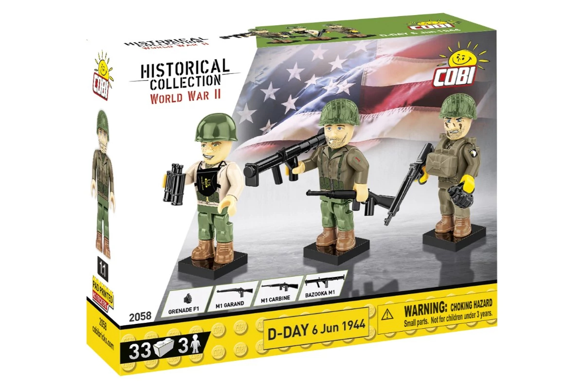 COBI-2058 - D-nap 1944. június 6. Figurakészlet  – 100% kompatibilis minden más kedvelt márkával