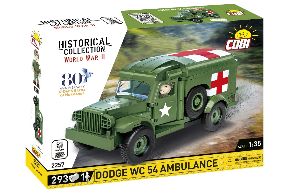 COBI-2257 – Dodge WC-54 Mentőautó – 100% kompatibilis minden más kedvelt márkával