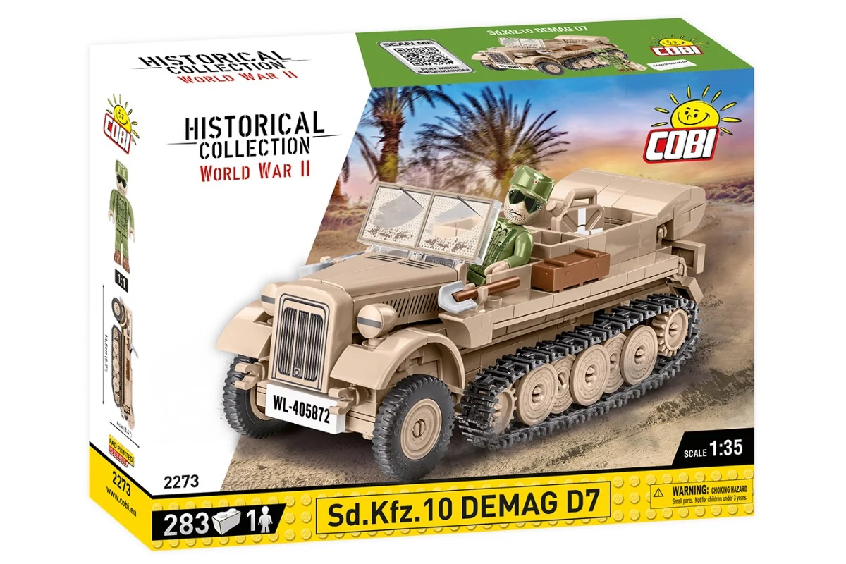 COBI-2273 – Sd.Kfz.10 DEMAG D7 – 100% kompatibilis minden más kedvelt márkával
