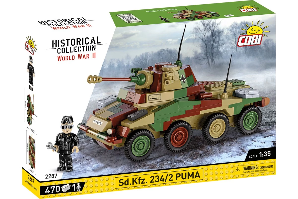 COBI-2287 – Sd.Kfz 234/2 PUMA – 100% kompatibilis minden más kedvelt márkával