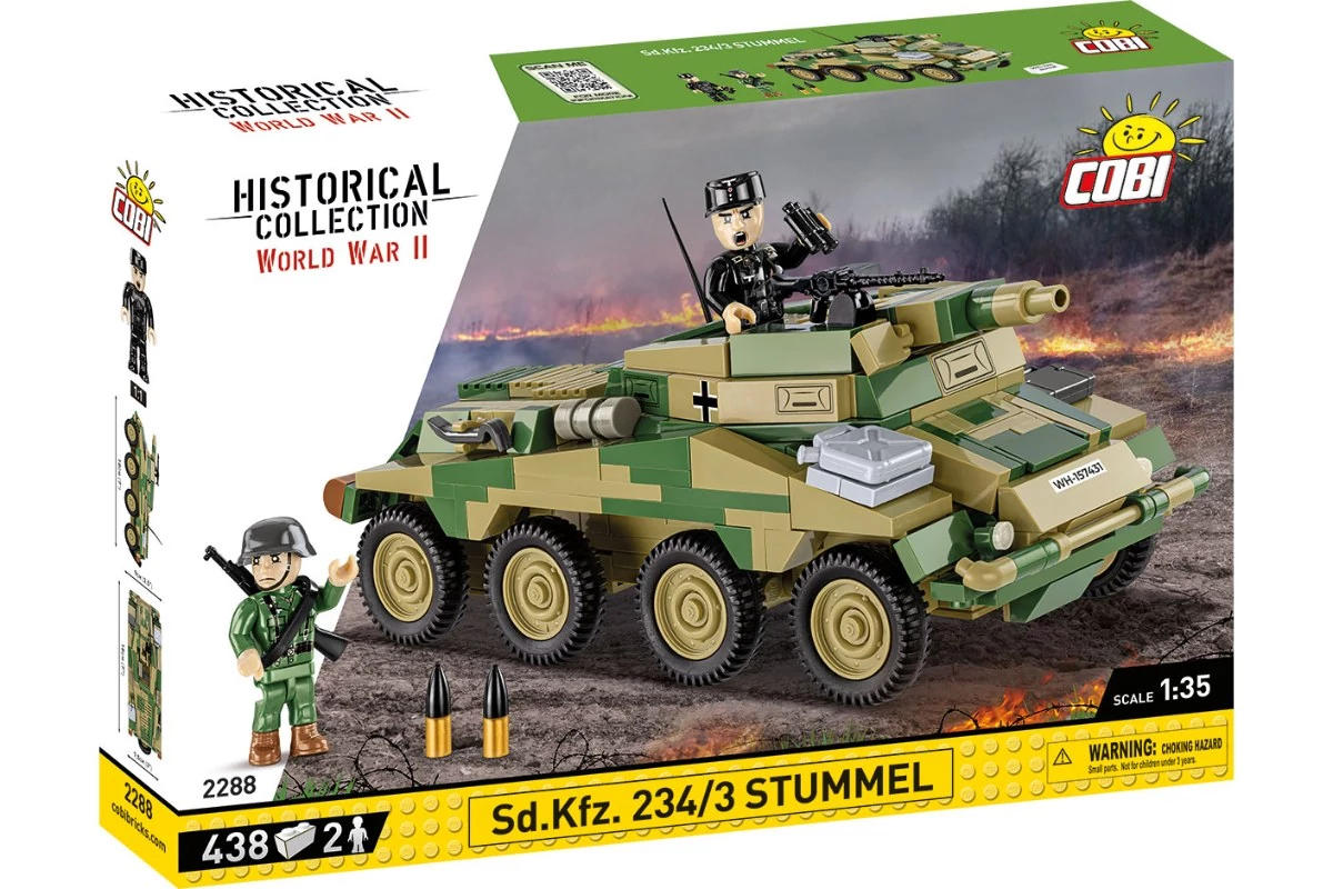 COBI-2288 – Sd.Kfz 234/3 STUMMEL – 100% kompatibilis minden más kedvelt márkával
