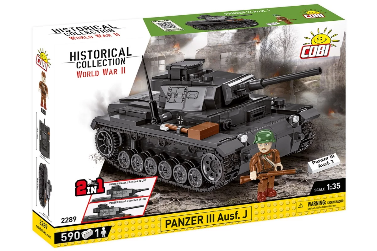 COBI-2289 – Panzer III Ausf. J – 100% kompatibilis minden más kedvelt márkával